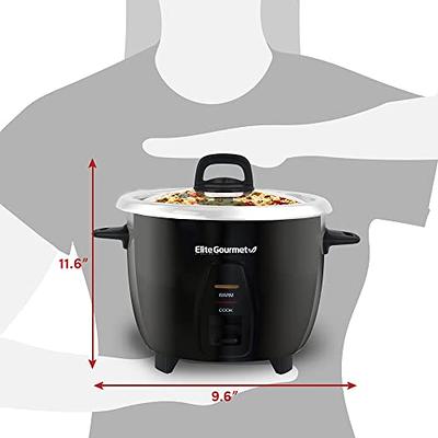 Elite Gourmet ERC2010B# Electric 10 Cup Rice Cooker with 304 Surgical Grade Stainless  Steel Inner Pot Makes Soups, Stews, Grains, Cereals, Keep Warm Feature,  cups cooked (5 Cups uncooked), Black - Yahoo Shopping