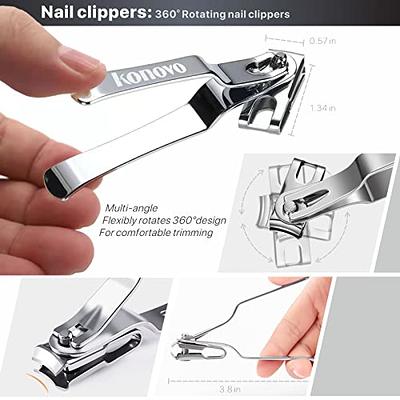 EBEWANLI Toe Nail Clippers 17mm Wide Jaw Opening Toenail Clippers for  Seniors Thick Toenails Curved Nail Cutter and Straight Nail Clipper Set Finger  Nail Clippers Adult