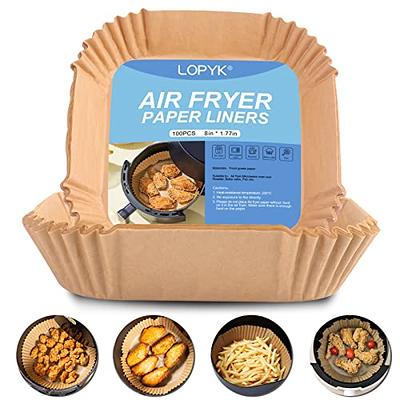 Air Fryer Liners Disposable 100Pcs Air Fryer Parchment Paper 8 Inch (Fit 5-8  Qt)