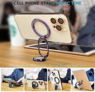 Doflyesky Magnetic Phone Ring Holder, Double Adjustable Phone Grip and  Stand Compatible with MagSafe Ring Holder, Compatible with PopSockets  MagSafe Ring Removable for iPhone & Android Phone, Purple - Yahoo Shopping