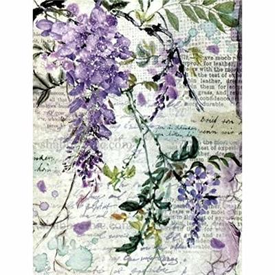 Vintage Flower Theme Mulberry Rice Paper, 8 x 10.5 inch - 6 x Different  Printed Mulberry Paper Images 30gsm Visible Fibres for Decoupage Crafts  Mixed Media Collage Art