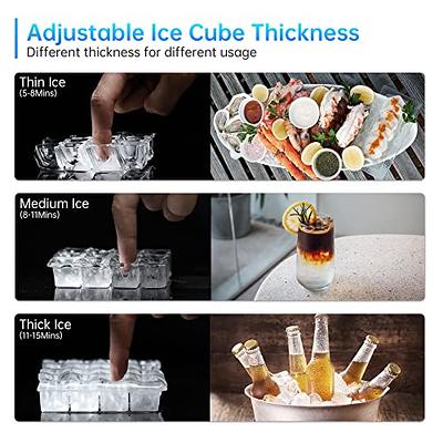 Built-in 100lbs Commercial Ice Maker Stainless Steel Restaurant Ice Cube  Machine