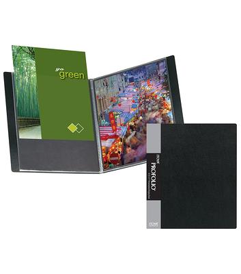 Itoya ProFolio Expo 14x17 Black Art Portfolio Binder with Plastic Sleeves  and 24 Pages - Portfolio Folder for Artwork with Clear Sheet Protectors -  Presentation Book for Art Display and Storage