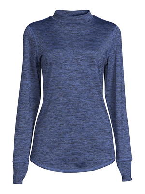 Climate Right Cuddl Duds Black Long Sleeve Mock Neck Base Layer