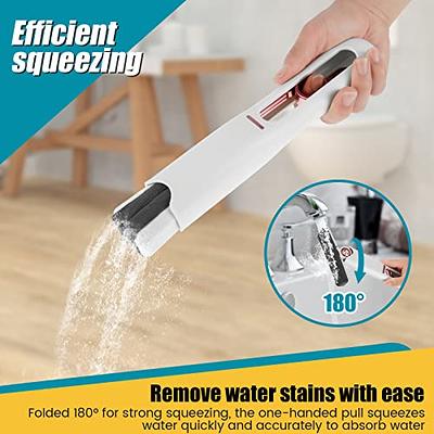 NEW! Hand-Free Flat Squeegee Mop and Bucket Wringing Floor Cleaner Easy  Self Cleaning Dry Wet Dual Use with 2PCS Washable Mop Pads