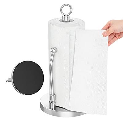 Paper Towel Holder Countertop with Weighted Base Easy OneHanded Tear Paper  To