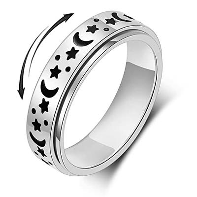 OreilleStar Anxiety Ring for Women Fidget Ring: Anxiety Relief Items  Spinner Rings for Anxiety Silver Moon Star Fidget Rings for Anxiety for  Women Anti Anxiety Rings - Yahoo Shopping