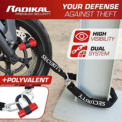 RADIKAL RK540R Motorcycle Helmet Lock, Multifunction Steel Cable
