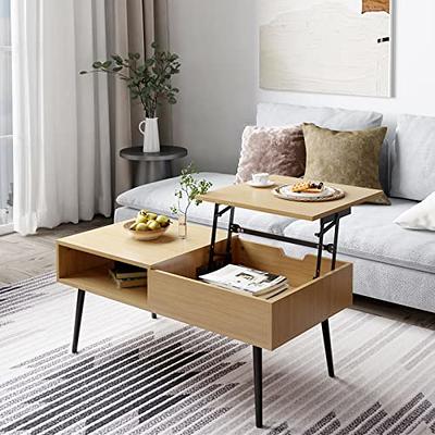 Modern Lift Top Coffee Table with Hidden Compartment Storage