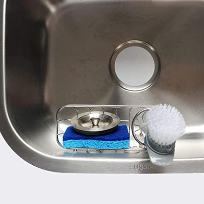 Sponge Holder for Sink Caddy - Kitchen Sink Sponges Holder, 3 in 1 Brush  Holder, SUS 304 Stainless Rust Proof Waterproof Sponge Caddy