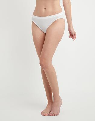Champion Women's Seamless Bikini Underwear, Script Logo White M