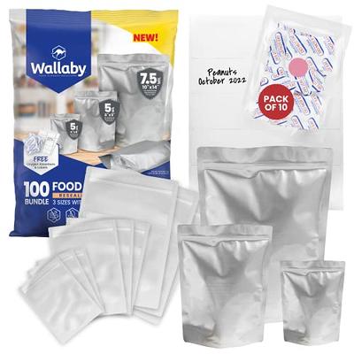 10 Packs 1-5 Gallon Mylar Bags Resealable Aluminum Foil Bags For