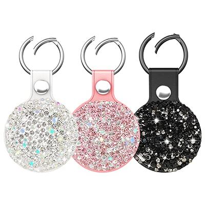  Mini Sparkle Initial Coin purse keychain monogram sequin bling  wallet ID holder tiny bag earbuds storage small (Pink Peal) : Handmade  Products