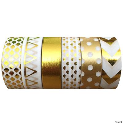 Wrapables Gold Foil & White Washi Tapes Decorative Masking Tapes (AD101),  set of 6 - Yahoo Shopping