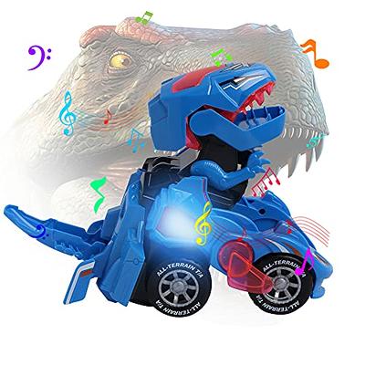  Dinosaur Toys for Kids Boys Transforming Dinosaur Car with LED  Light Music Automatic Deformation Dino Race Car Christmas Toy Stocking  Stuffers for Boys Girls Toddlers 3 Year Old and Up Birthday