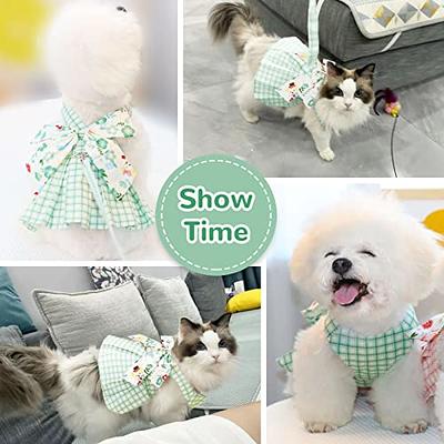  PAIDEFUL Dog Outfits for Small Dogs Boy Girls Summer Shirts  with Plaid Pants Jumpsuits One Piece Apparel for Cats Puppies Chihuahua  Clothes Adorable Overalls for Medium Pets 4 Legs Spring 