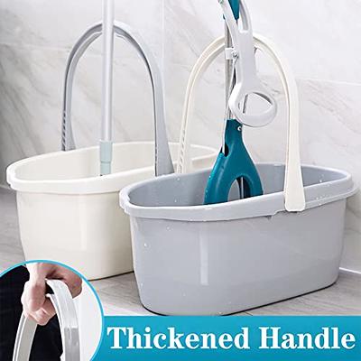 Cleaning Caddy Organizer with Handle, Gray Plastic Bucket for