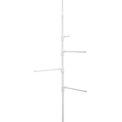 Zenna Home 4-Tier Satin Nickel Finish Tension Corner Pole Caddy, Grey -  Yahoo Shopping