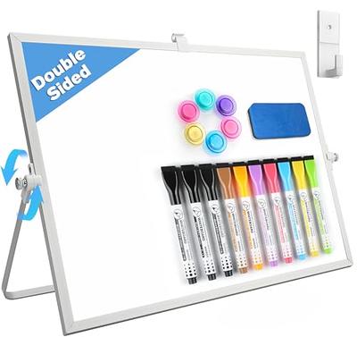 Acrylic to Do List Board for Desk 9 * 12inches Dry Erase Board with Stand  White