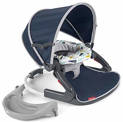 Fisher-Price On-the-Go Sit-Me-Up Infant Floor Seat Gray Hexagon