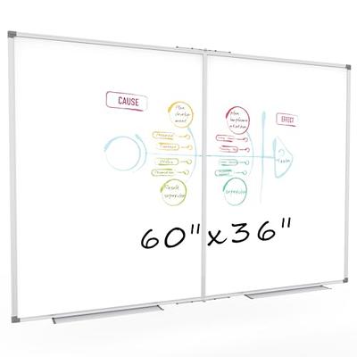 Large White Board for Wall,Magnetic Dry Erase Whiteboard,Foldable 118x48  Inches,Black Aluminum Frame, with 3PCS Detachable Marker Trays for Office  and Home - Yahoo Shopping