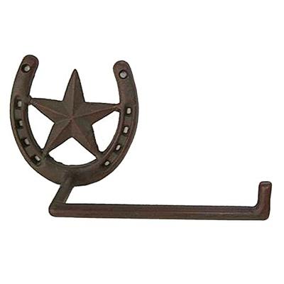 horseshoe toilet paper holder, cowboy bathroom decor, western