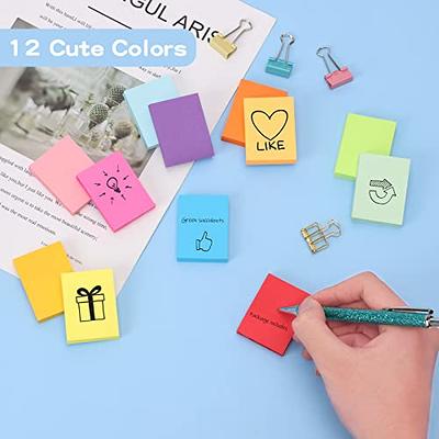 Post It Notes, Small Post It Notes, 1.5X2 Inches, 24 Pack Light Colors  Self-Stic