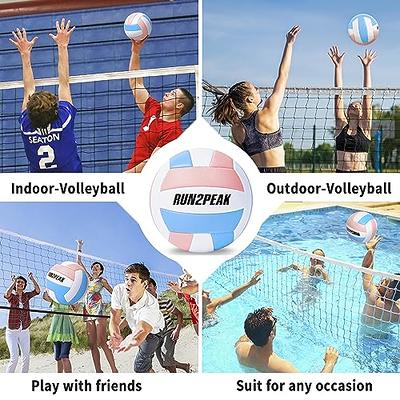 RUN2PEAK Soft Touch Volleyball Ball Gifts for Teen Girls Kids Youth Team  Beginners Durable Volleyballs for Outdoor Indoor Beach Pool Water Play