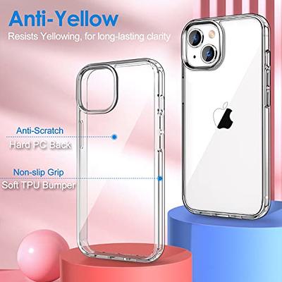 JETech Case for iPhone 13 Pro 6.1-Inch, Non-Yellowing Shockproof Phone  Bumper Cover, Anti-Scratch Clear Back (Clear)