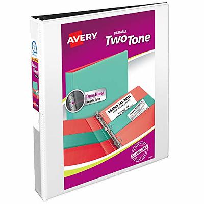 Avery Ultralast 3 Ring Binders, 1 Inch Slant Rings, Assorted (2