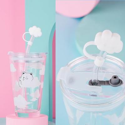 Straw Cover 6PCS Cartoon Reusable Straw Caps Decoration Animals