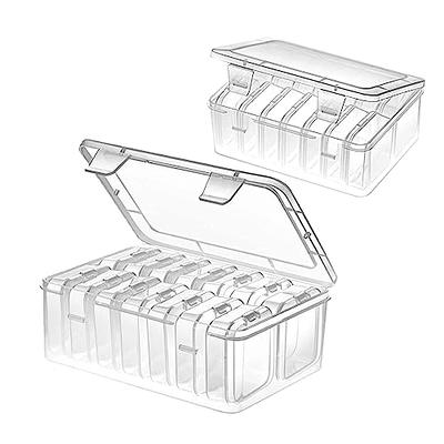 BTSKY Clear Plastic Storage Box with Flap Lid, Multipurpose Large