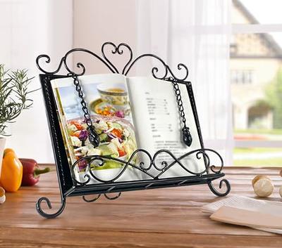 Large Clear Acrylic Book Stands for Display, Amlits, Best Reading Bookstand Display Open Holder for Cook Books Magazines, Newspaper, Textbooks