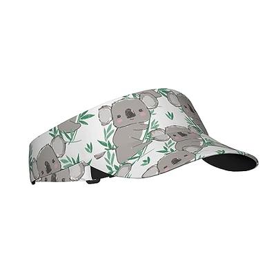 Sports Sun Visor Hats Cute Koala Green Leaves Pattern Fishing Ball Caps  Adjustable Baseball Sun Cap Hat for Women Men - Yahoo Shopping