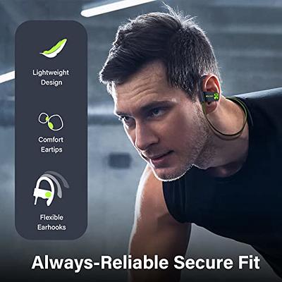 BOLOXA Bluetooth Headphones 5.3 Wireless Earbuds IPX7 Waterproof & 16Hrs  Long Battery Over-Ear Stereo Bass Earphones with Earhooks Running Headset  with Mic & Storage Bag for Workout Gym Sports - Yahoo Shopping