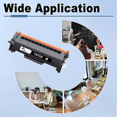 TN760 Toner Cartridge Black High Yield Replacement for Brother HL-L2395DW  L2390DW MFC-L2750DW MFC-L2710DW DCP-L2550DW Printer