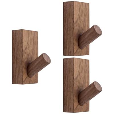 Wood Wall Hooks, 2 Set Wooden Wall Hooks Wood Hooks Coat Hooks Cone, M,  Walnut - Yahoo Shopping