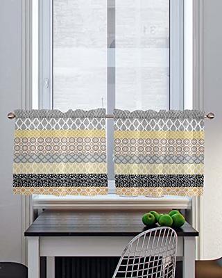 HLC.ME 2 Piece Semi Sheer Voile Window Curtain Drapes Grommet Panels for Bedroom, Living Room & Kids Room - White