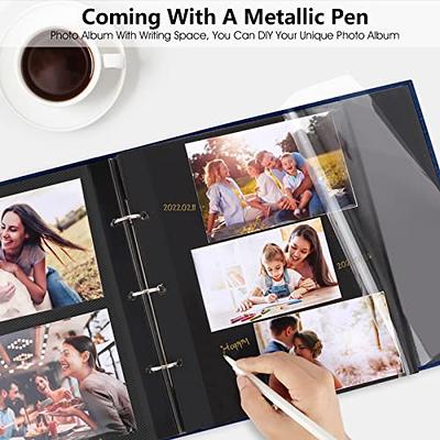 Zesthouse Photo Album Self Adhesive Pages, 60 Pages Magnetic Scrapbook  Albums with Sticky Page, Photos Album Holds 8x10 & 5X7 & 4x6 & 6x8 & 3x5,  Large