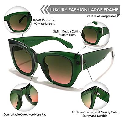 Vintage Oversized Square One Piece Sunglasses For Women Luxury