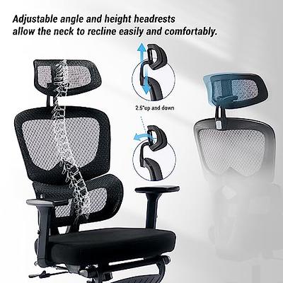 Misolant Ergonomic Office Chair with Footrest, Ergonomic Desk Chair with  Adjustable 2D Lumbar Support, High Back Office Chair with Adjustable  Headrest, Comfortable Leather Office Chair - Yahoo Shopping