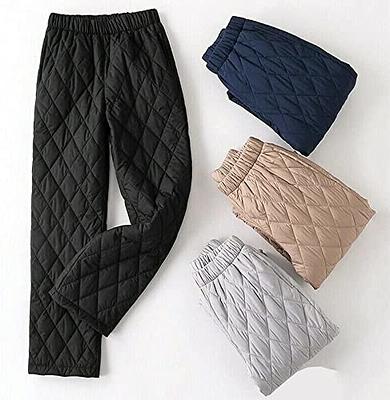 Thick Long Women Trousers Cotton Padded Quilted Pants Outdoor Winter Warm  Casual 