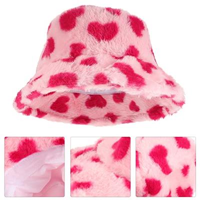 VALICLUD Love Fisherman Hat Fisherman Hat for Teens Fuzzy Bucket Hat Warm  Bucket Hat Fur Bucket Hat Fisherman Hat for Girls Skiing Hat Crochet Bucket  Hat Fluffy Women's Flannel Thermal Hat 