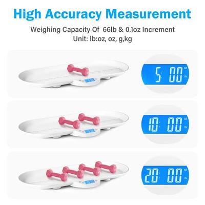 Digital Baby Scale, Infant Scale for Weighing in Pounds, Ounces, or  Kilograms up to 44 lbs, Newborn Baby Scale with Hold Function, Pet Scale  for Cats and Dogs