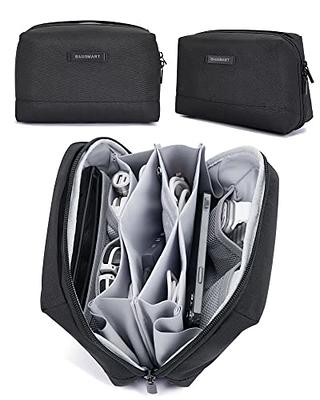 BAGSMART Electronics Travel Organizer, Large Charger Organizer Bag, Double  Layer Tech Organizer Pouch,Portable Travel Cord Storage Bag with Handle for  Tablet, Earphone, Black - Yahoo Shopping