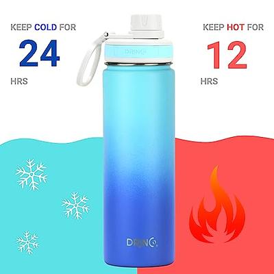 ThermoFlask Double Wall Vacuum Insulated Stainless Steel 2-Pack of Water  Bottles, 40 Ounce, Superior Blue/Mauve