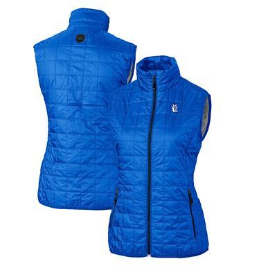 Men's Cutter & Buck Gray Louisville Cardinals Big & Tall Rainier PrimaLoft  Eco Full-Zip Puffer Vest