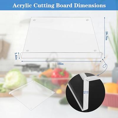 FIVETAS Cutting Boards For Kitchen Dishwasher Safe,Set Of 3 With  Holder,Plastic Cutting Boards With Easy-Grip Handles.Garlic Grinding Area.  BPA