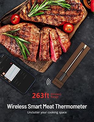  CHEF iQ Smart Wireless Meat Thermometer with 2 Ultra-Thin Probes,  Unlimited Range Bluetooth Meat Thermometer, Digital Food Thermometer for  Remote Monitoring of BBQ Grill, Oven: Home & Kitchen