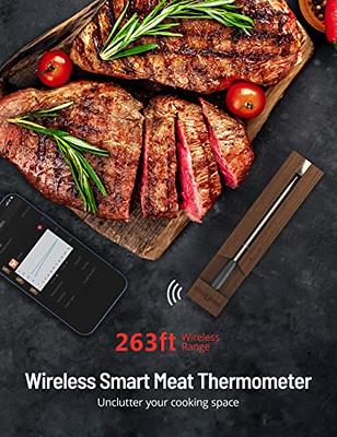  CHEF iQ Smart Wireless Meat Thermometer with 3 Ultra-Thin  Probes, Unlimited Range Bluetooth Meat Thermometer, Digital Food Thermometer  for Remote Monitoring of BBQ Grill, Oven: Home & Kitchen